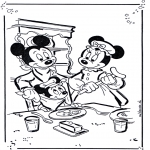 Ausmalbilder Comicfigure - Mickey und Minnie