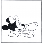 Ausmalbilder Comicfigure - Minnie als Baby