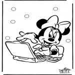 Ausmalbilder Comicfigure - Minnie Maus