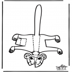 Malvorlagen Basteln - Modellbogen Affe