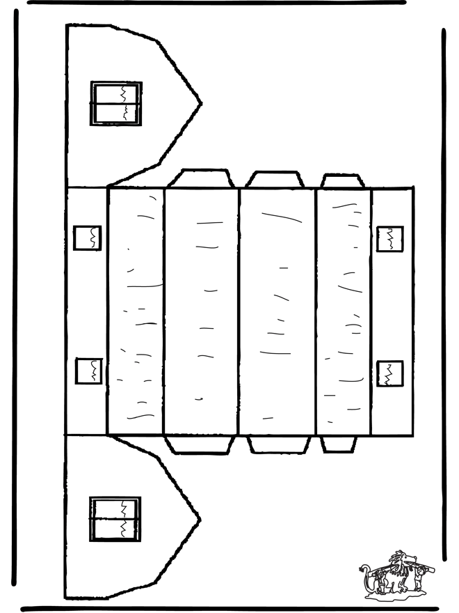 Modellbogen Bauernhof - Basteln Modellbogen