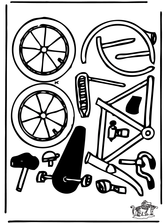 Modellbogen Fahrrad - Basteln Modellbogen