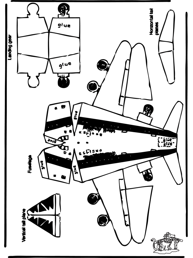 Modellbogen Flugzeug - Basteln Modellbogen