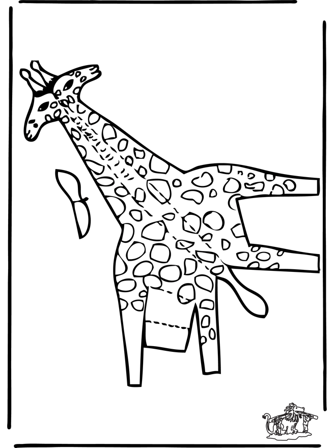 Modellbogen Giraffe 2 - Basteln Modellbogen