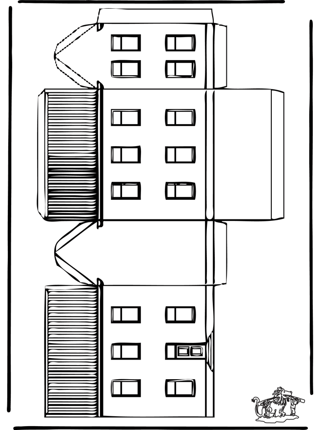 Modellbogen  Haus - Basteln Modellbogen