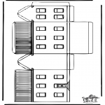 Malvorlagen Basteln - Modellbogen  Haus