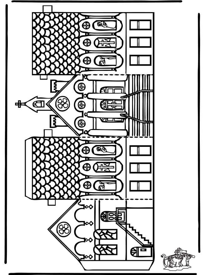 Modellbogen  Kirche 1 - Basteln Bibel