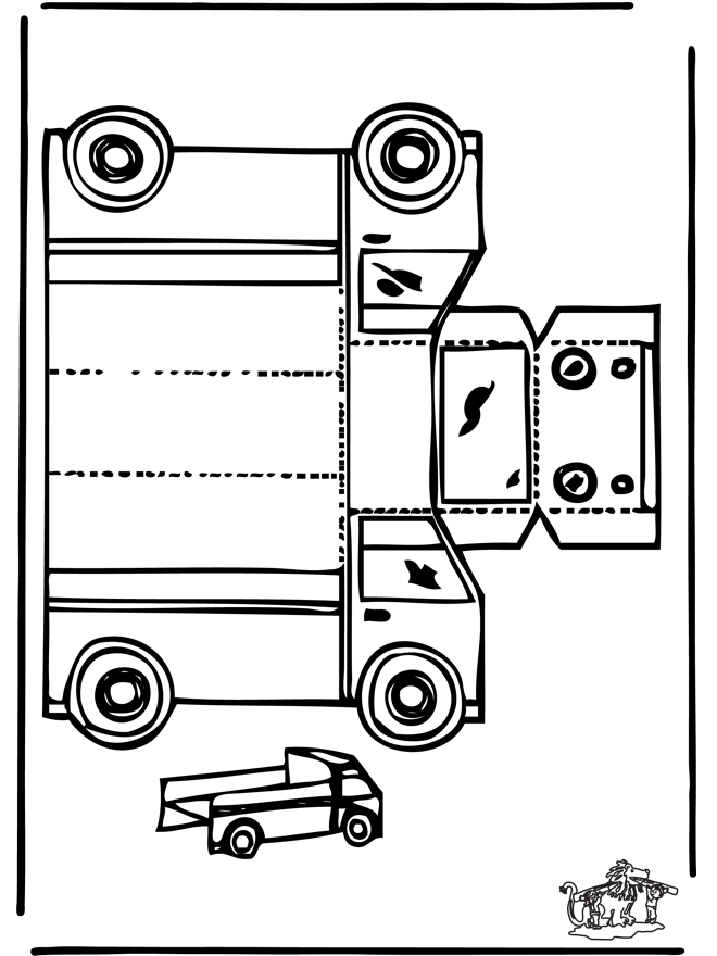Modellbogen  Lastkraftwagen - Basteln Modellbogen