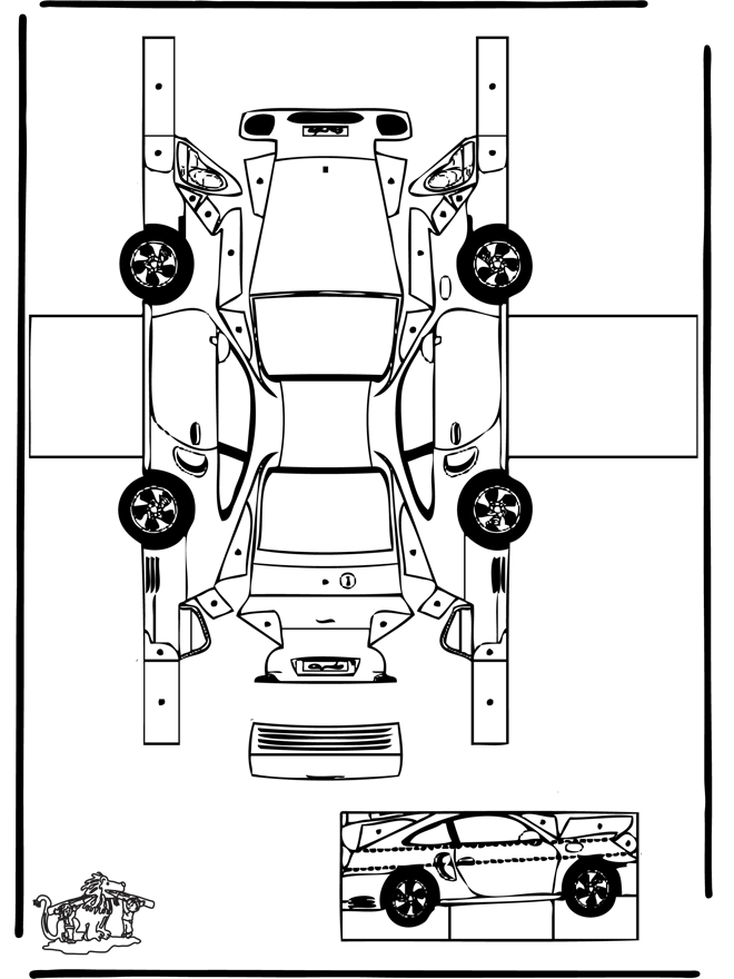 Modellbogen  Porsche - Basteln Modellbogen