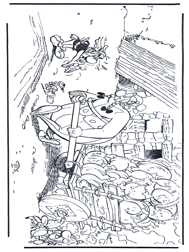 Obelix, Idefix und Asterix - Ausmalbilder Asterix