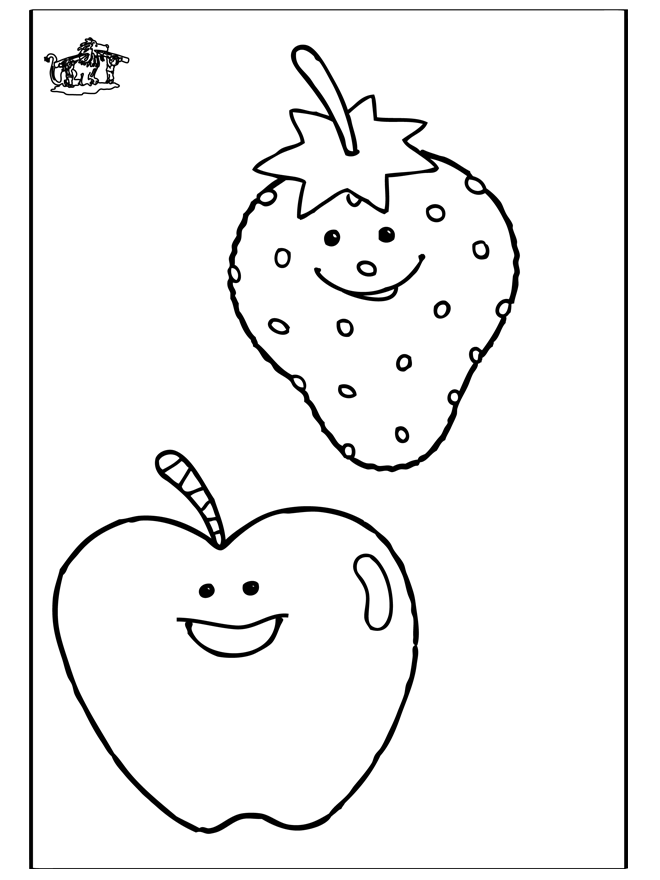 Obst 2 - Ausmalbilder Gemüse und Obst