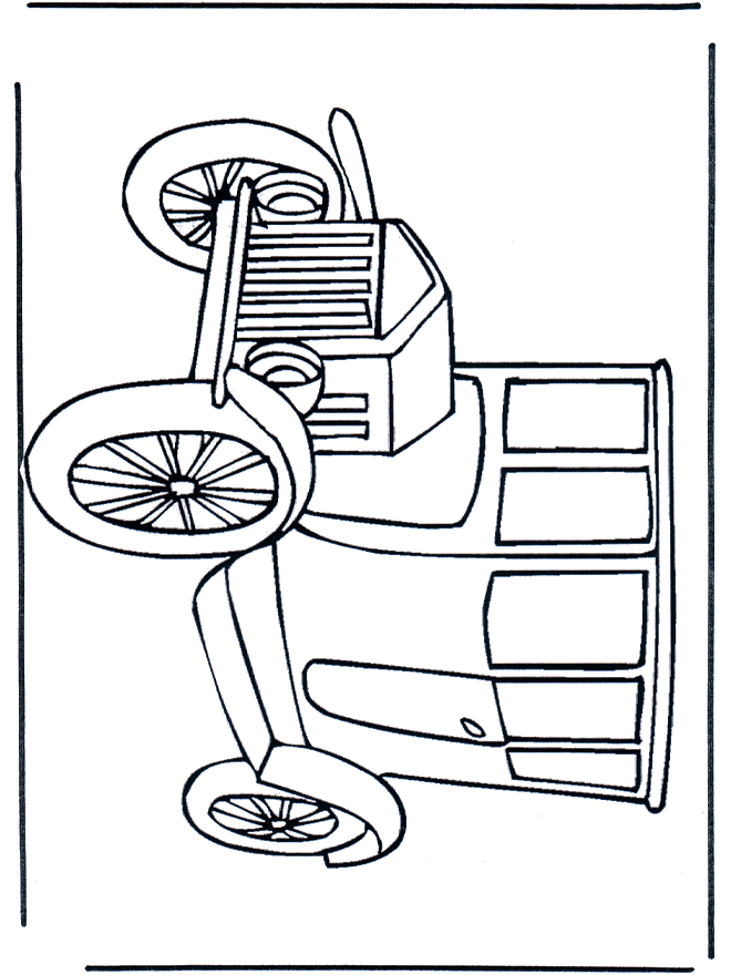 Oldtimer 1 - Malvorlagen Alte Autos