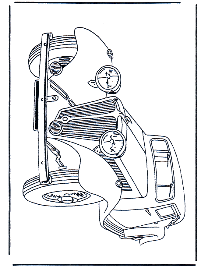 Oldtimer 2 - Malvorlagen Alte Autos