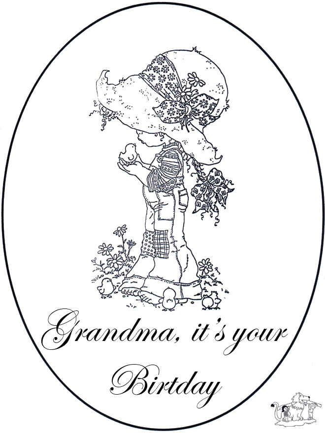 Oma hat Geburtstag - Malvorlagen Opa und Oma