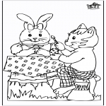 Ausmalbilder Themen - Osterhase 20