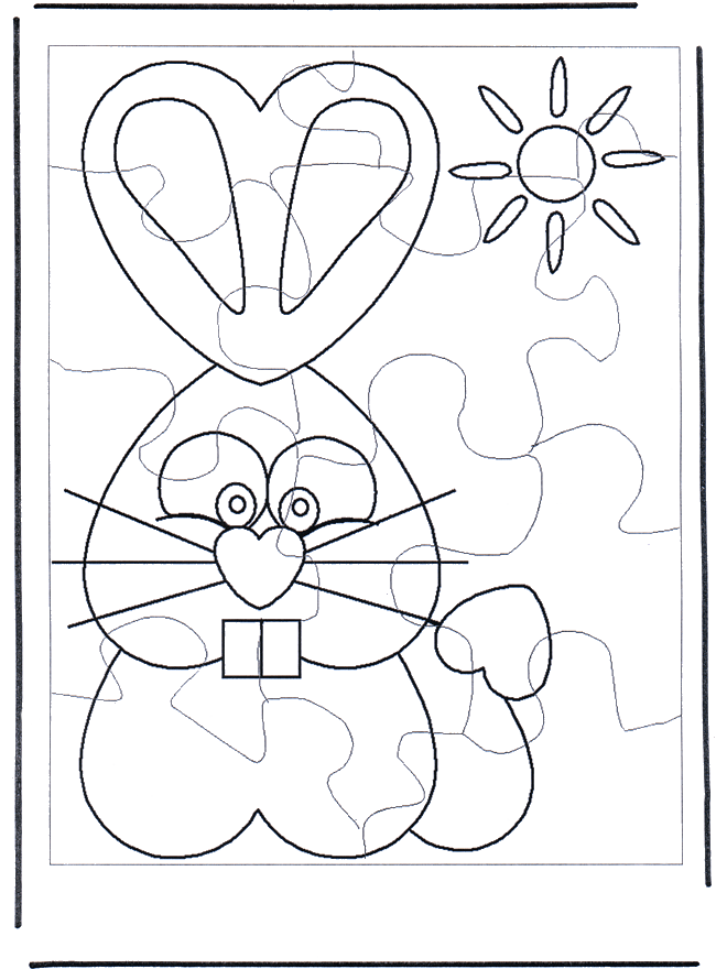 Osterhase Puzzle 1 - Ostern