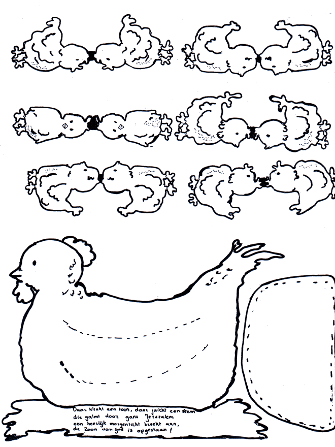 Ostern huhn - Ostern Malvorlagen 