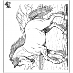 Ausmalbilder Tiere - Pferd 8