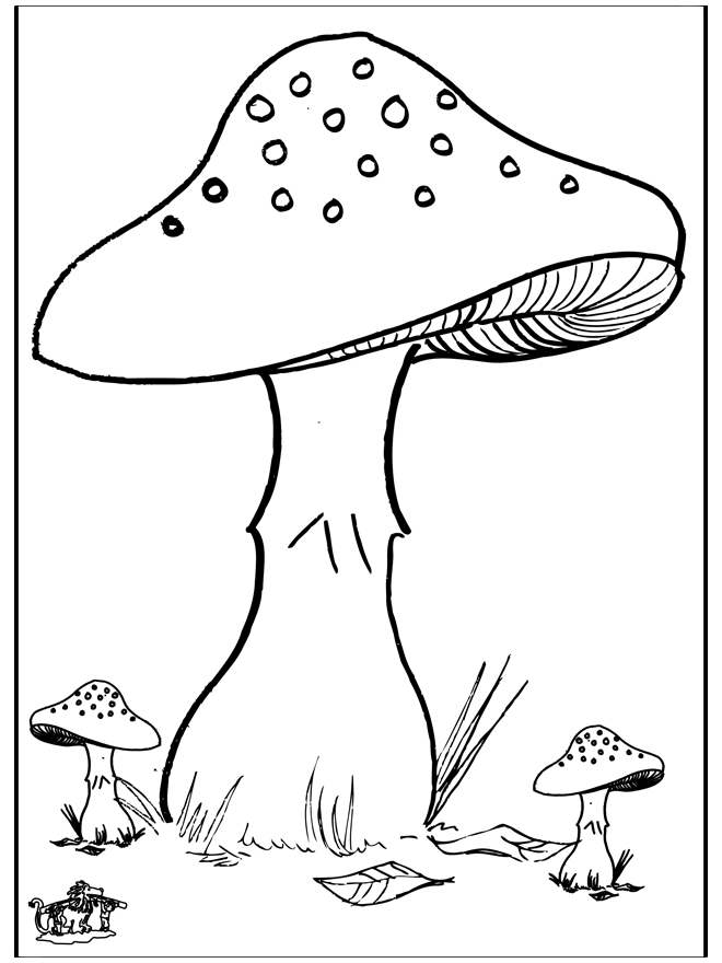 Pilze 3 - Ausmalbilder Herbst