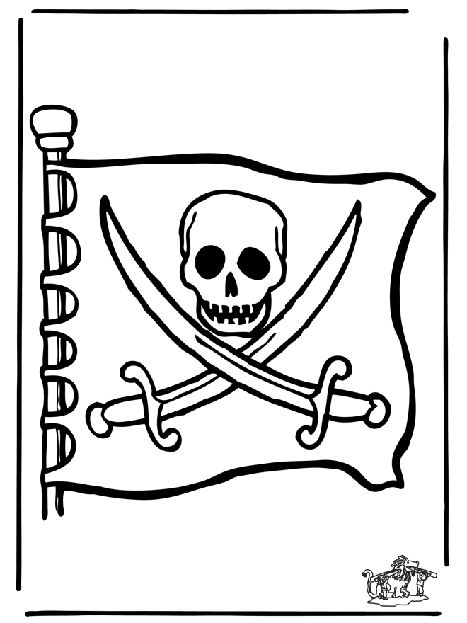 Piraten Flagge - Ausmalbilder Übriges