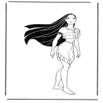 Ausmalbilder Comicfigure - Pocahontas 2