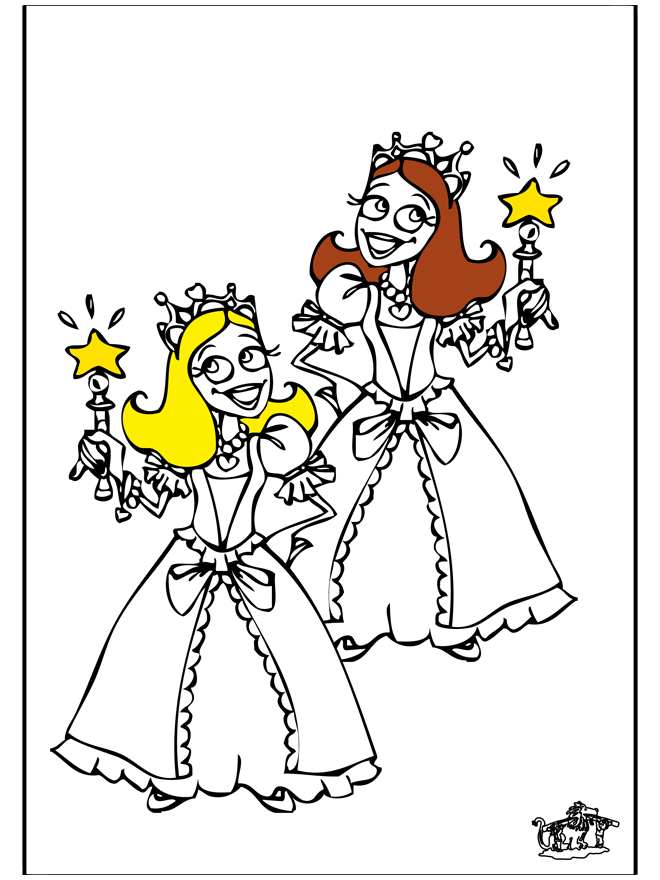 Prinzessinnen 4 - Malvorlagen Märchen