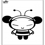 Ausmalbilder Comicfigure - Pucca die Biene