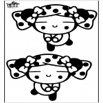 Ausmalbilder Comicfigure - Pucca