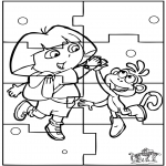 Malvorlagen Basteln - Puzzle Dora