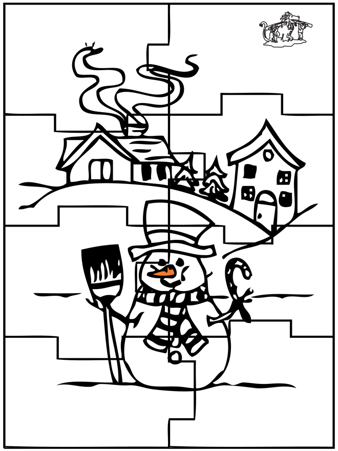 Puzzle Schneemann - Puzzle