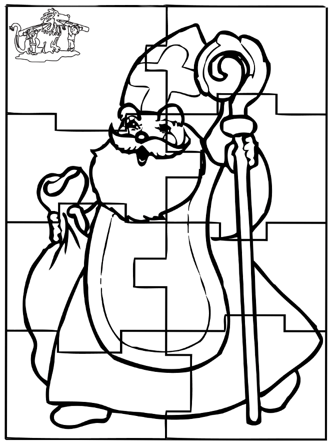 Puzzle Sint 1 - Basteln Sankt Nikolaus