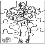 Malvorlagen Basteln - Puzzle Winx