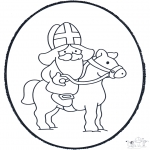 Basteln Stechkarten - Sankt Nikolaus Stechkarte 3