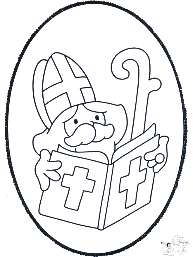Sankt Nikolaus Stechkarte2 - Basteln Comicfiguren