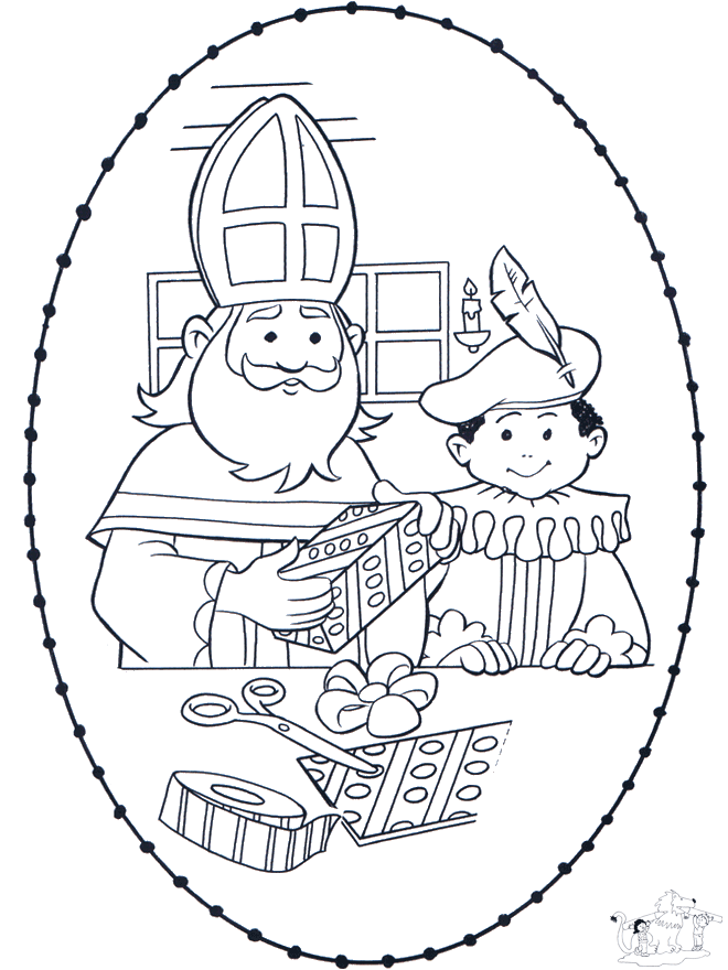 Sankt Nikolaus Stickkarte 1 - Stickkarten Sankt Nikolaus