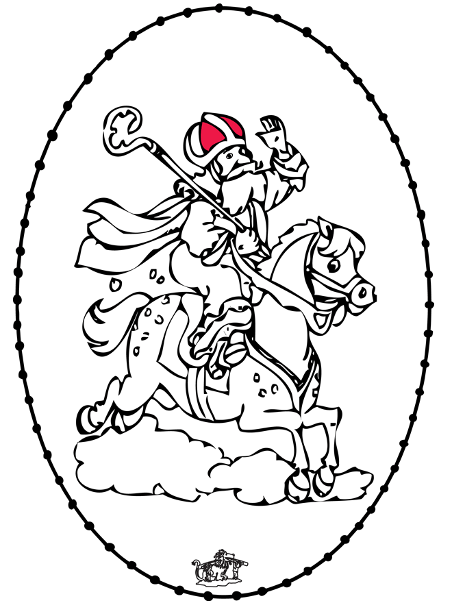 Sankt Nikolaus Stickkarte 9 - Stickkarten Sankt Nikolaus