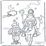 Basteln Stechkarten - Sankt Nikolaus und Peter