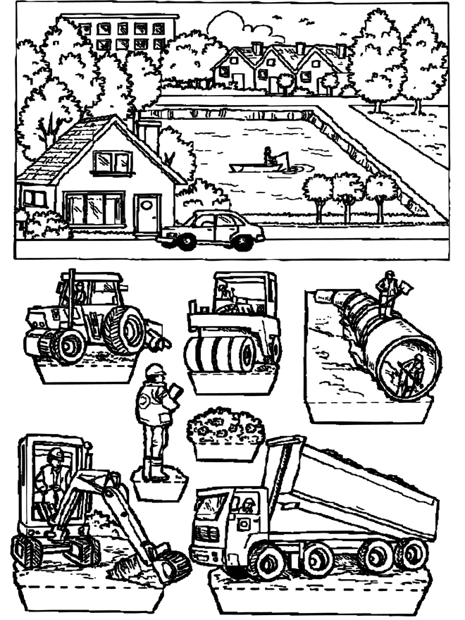 Schaubüchse  Strassenbau - Basteln Guckdosen