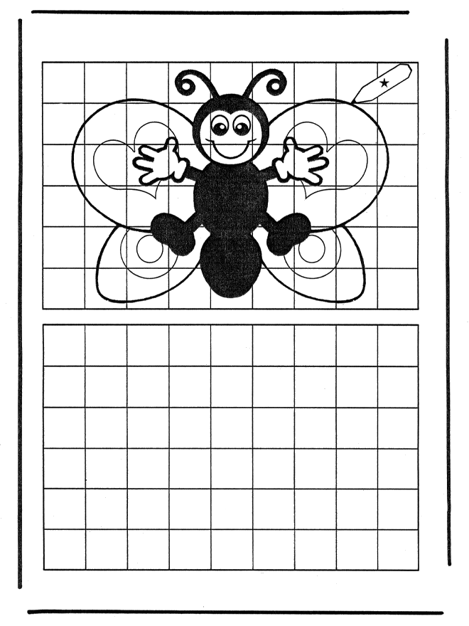 Schmetterling nachmalen - Basteln Nachzeichnen