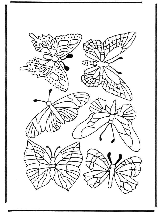 Schmetterlinge 1 - Malvorlagen Insekten