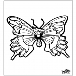 Ausmalbilder Tiere - Schmetterlinge 4