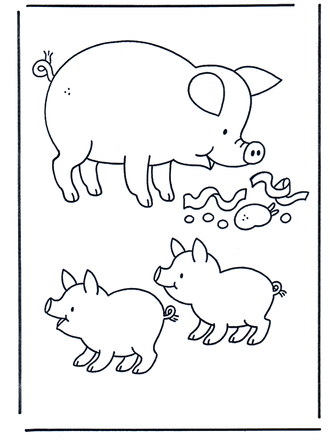 Schwein - Malvorlagen Haus und Bauernhoftiere