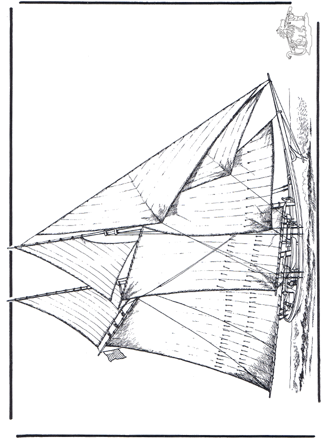 Segelboot 4 - Malvorlagen Schiffe