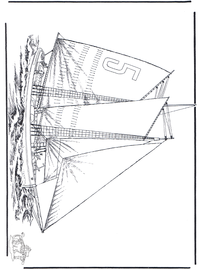 Segelboot 5 - Malvorlagen Schiffe