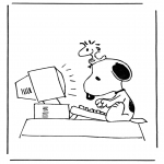Ausmalbilder Comicfigure - Snoopy malvorlage