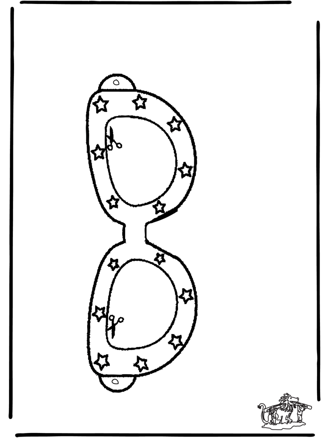 Sonnenbrille - Basteln Masken