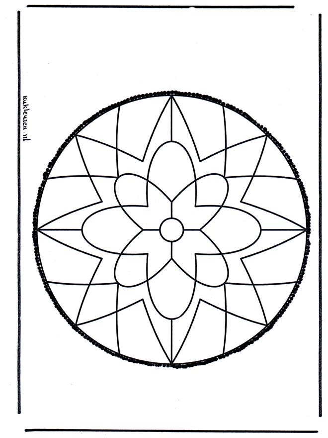 Stechkarte 9 - Basteln Mandalas