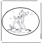 Basteln Stechkarten - Stechkarte Bambi 2