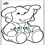 Basteln Stechkarten - Stechkarte Elephant 2