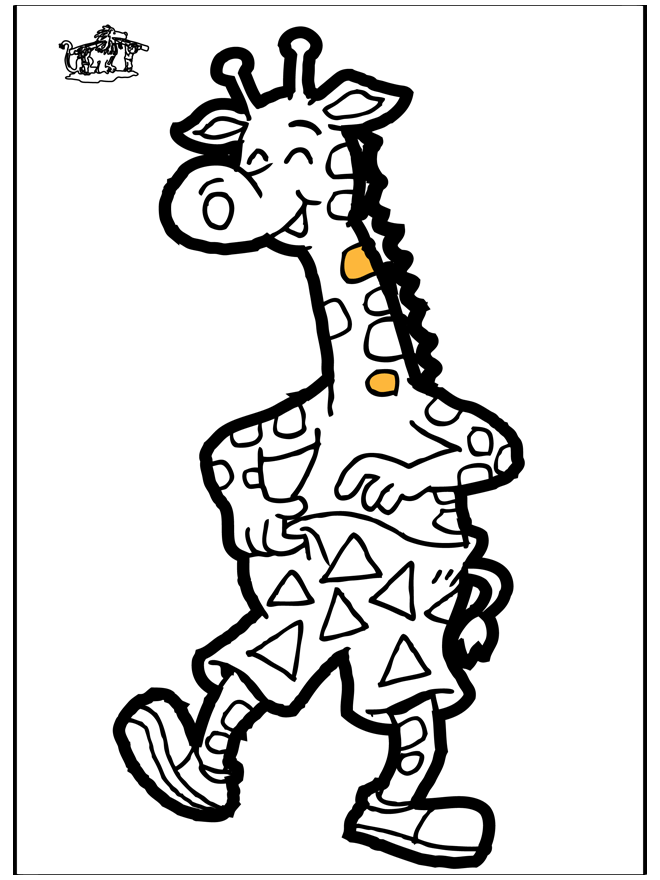 Stechkarte Giraffe - Basteln Tiere
